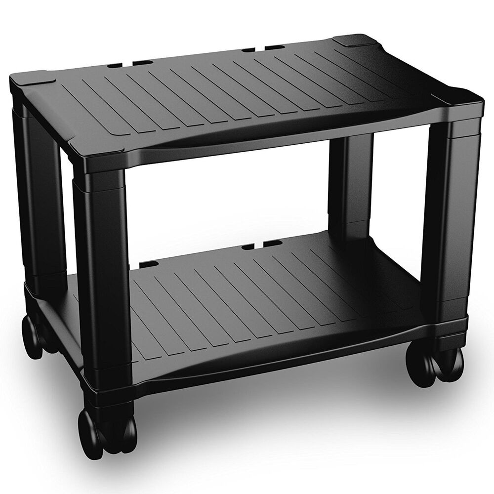 Timberlake 2-Tier Office Rolling Cart in Black, , large
