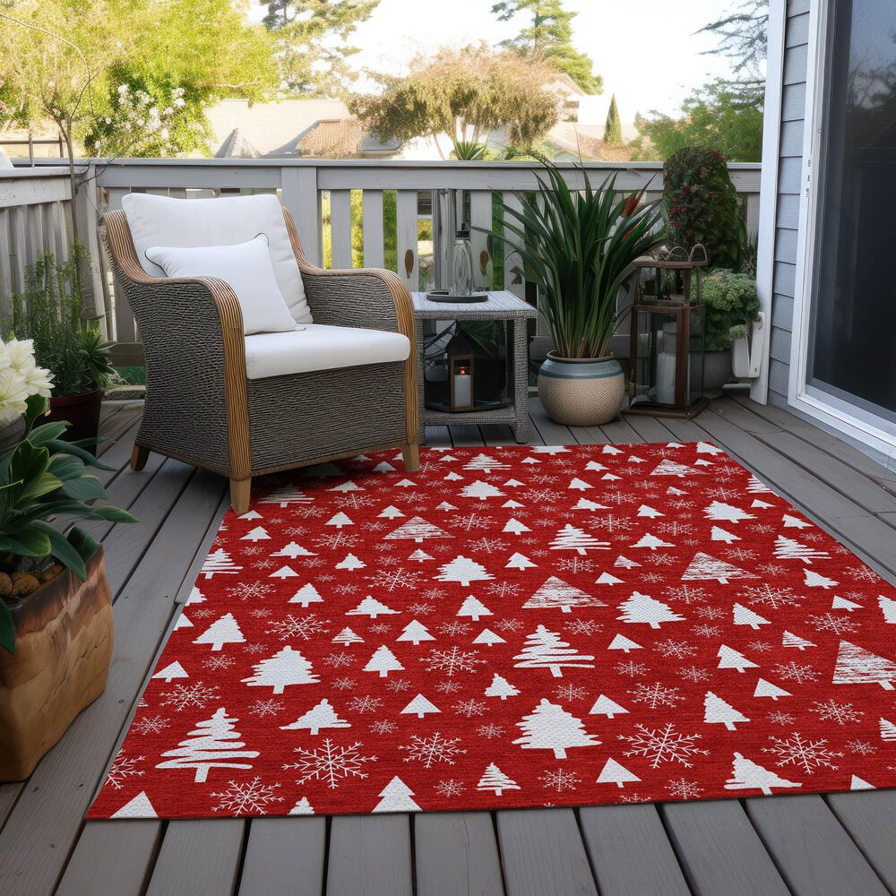 Dalyn Rug Company Wonderland WN23 5&#39; x 7&#39;6&quot; Red Indoor/Outdoor Area Rug, , large