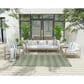 Nourison Positano Geometric Blue and Green 5" x 7" Indoor/Outdoor Area Rug, , large