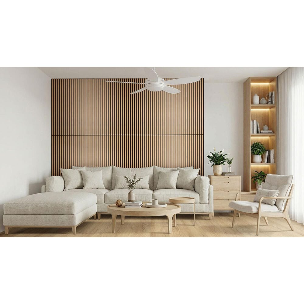MS International Acoustic Wood Slat Almond 24" x 48" Wall Panels, , large
