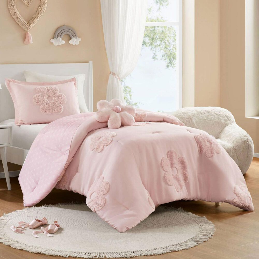 Hampton Park Gracie 3-Piece Twin Comforter Set in Pink, , large