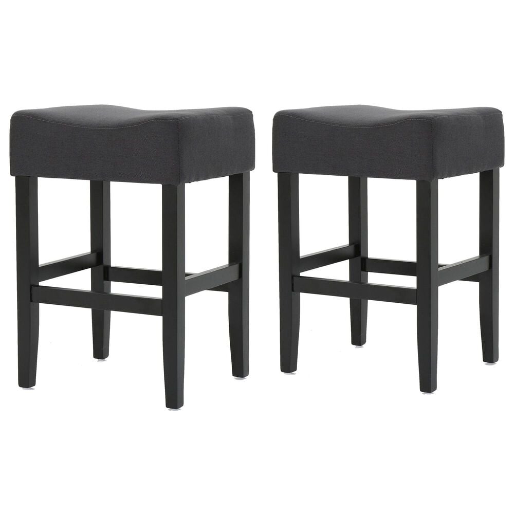 Noble House Portman 26" Counter Stool in Dark Charcoal (Set of 2), , large