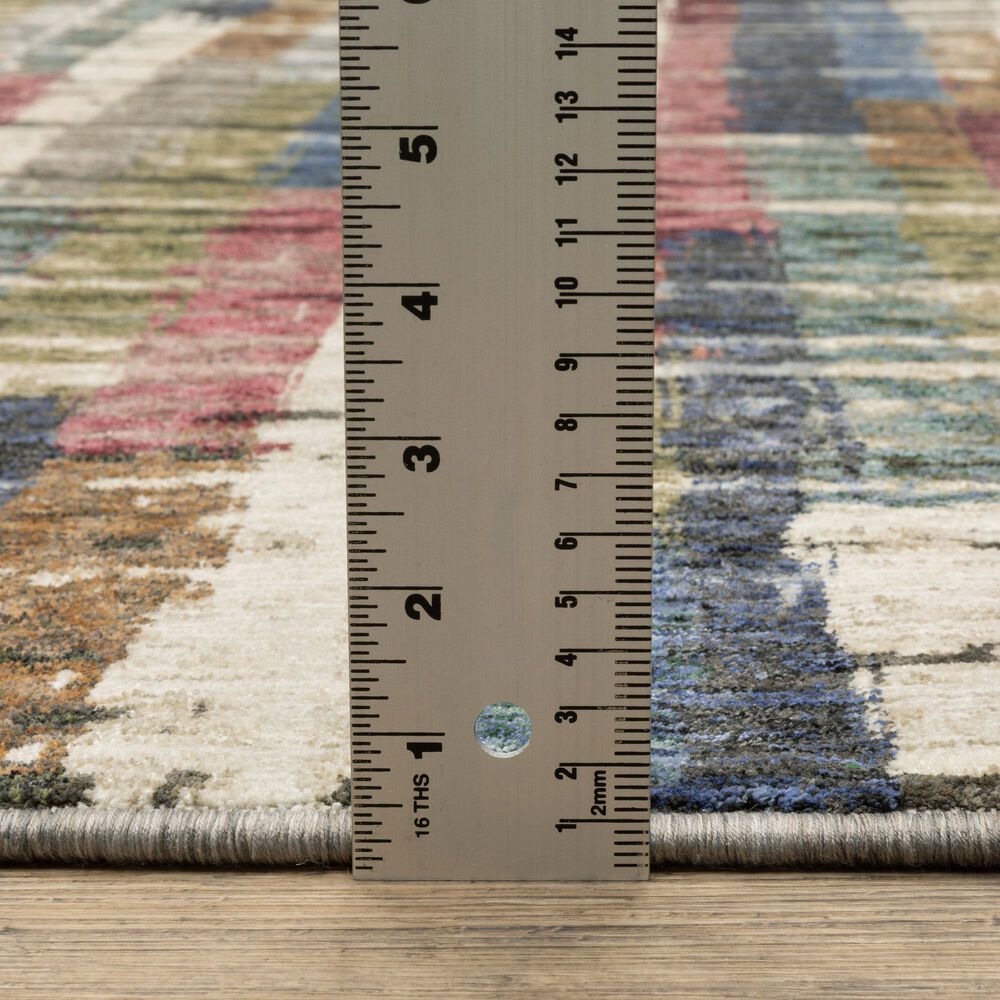 Oriental Weavers Tisdell TIS12 Multicolor 2'3" x 7'6" Runner, , large