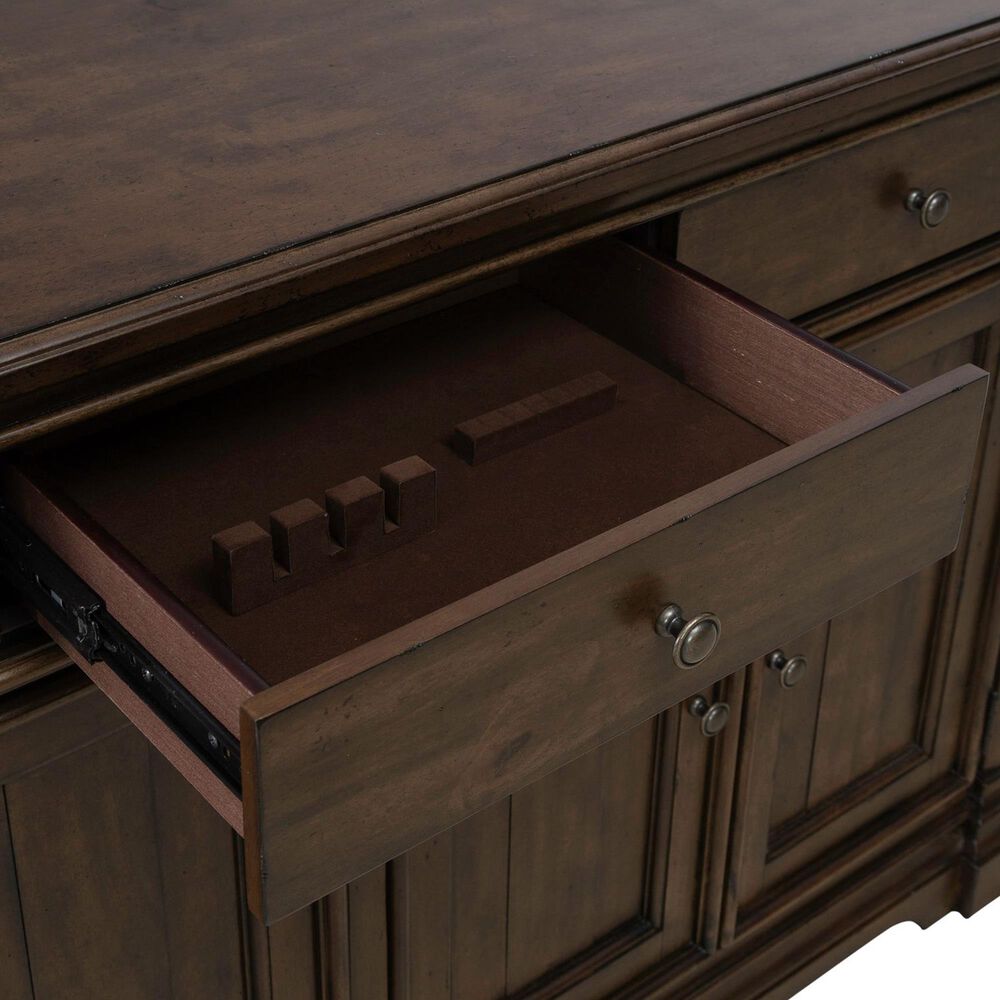 Belle Furnishings Buffet and Hutch in Dark Brown, , large