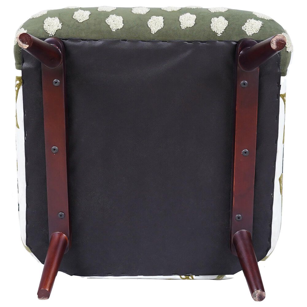 LR Home Matilda Accent Chair in Green and Multicolor, , large