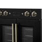 Forno Asti 30" Double Electric Wall Oven with Upper French Door in Black, , large