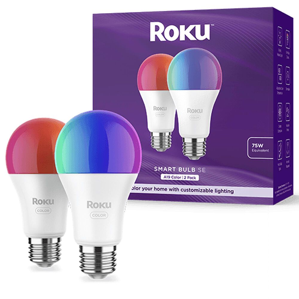 Roku 2-Pack Smart Bulb SE Dimmable A19 in Multicolor, , large