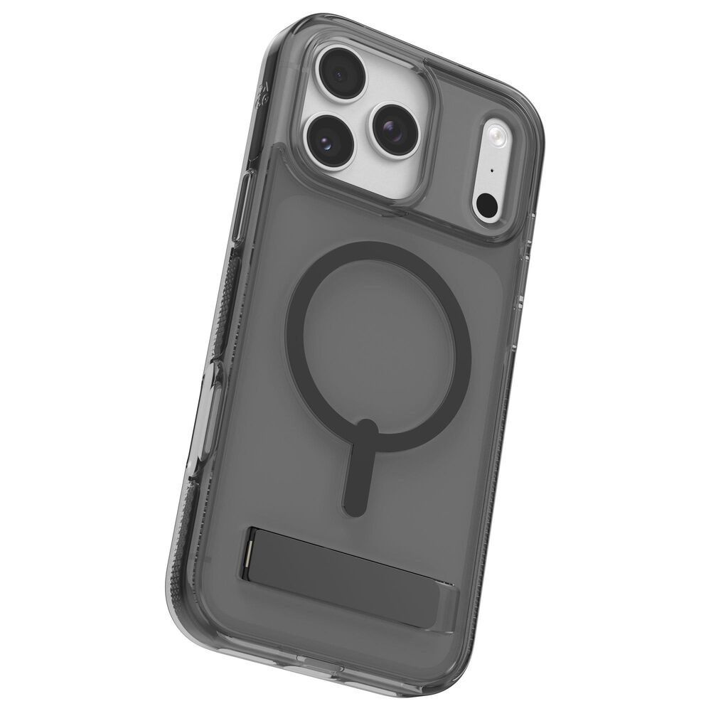 Zagg Santa Cruz Snap for MagSafe Clear Phone Case with Stand for iPhone 17 Pro Max in Midnight Black, , large