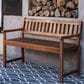 Linon Home Decor Catalan Bench in Warm Acorn, , large