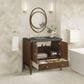 James Martin Vanities Myrrin 36" Vanity in Mid-Century Walnut with 3 cm Parisien Bleu Quartz Top, , large