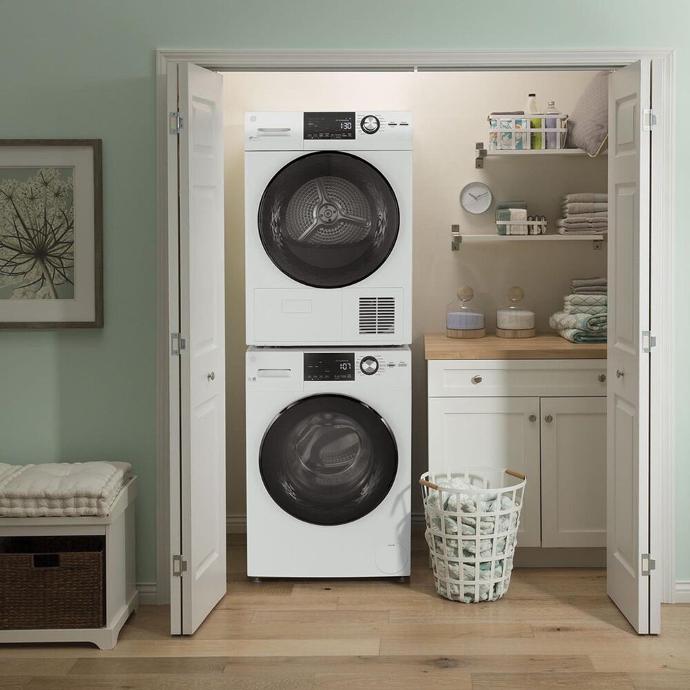 GE Appliances 24" Ventless Condenser Electric Dryer in White, , large