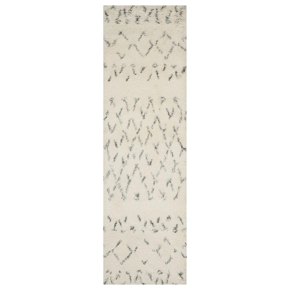 Safavieh Casablanca CSB851B 2'3" x 8' Ivory and Grey Runner, , large