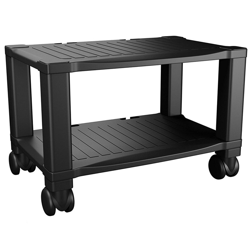 Timberlake 2-Tier Office Rolling Cart in Black, , large