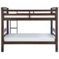 Linon Home Decor Levi Twin Over Twin Bunk Bed in Espresso, , large