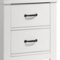 HOMLUX 2-Drawer Nightstand in White, , large