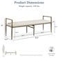 Furniture of America Lalia Metal Padded Upholstered Bench in Matte Gold, , large