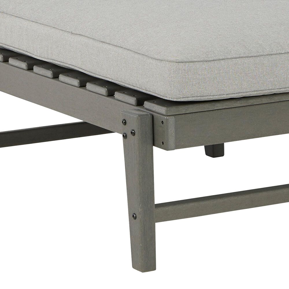 Ashley Visola Chaise Lounge with Cushion in Gray, , large