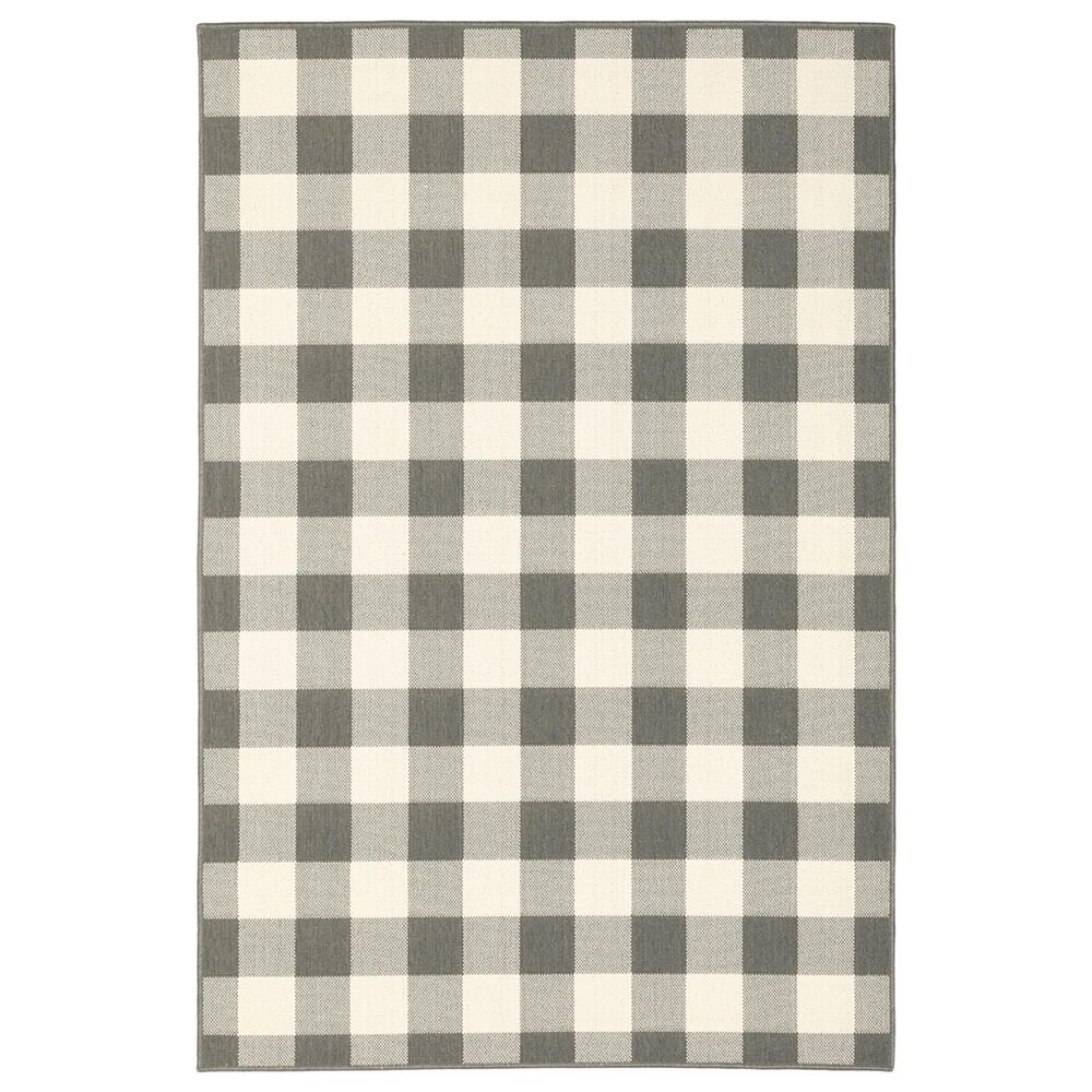 Oriental Weavers Marina Geometric 2598W 8"6" x 13" Gray Area Rug, , large