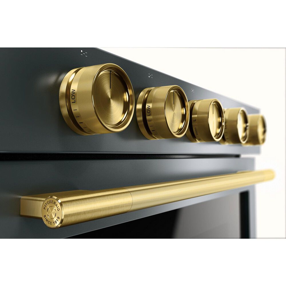 KitchenAid Handle and 5-Piece Knob Accessory Kit for Slide-In Convection Range in Brass, , large