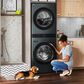 LG Single Unit Front Load LG WashTower with Center Control 4.5 Cu. Ft. Washer and 7.4 Cu. Ft. Gas Dryer in Nature Green, , large