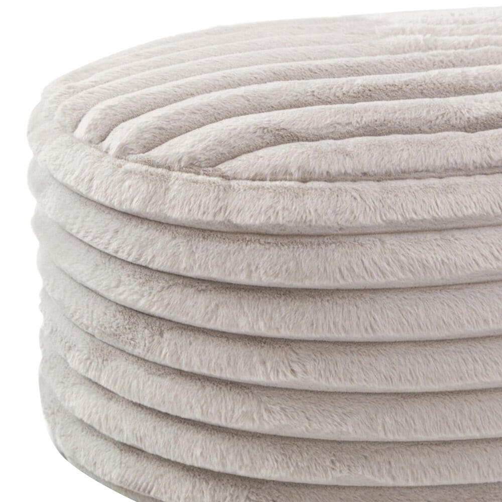 Jaxx Paran Oval Ottoman in Mondo Grey, , large