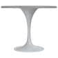 Leisuremod LeisureMod Verve Collection 36 Round Dining Table, White Base with Laminated White Marbleized Top, , large
