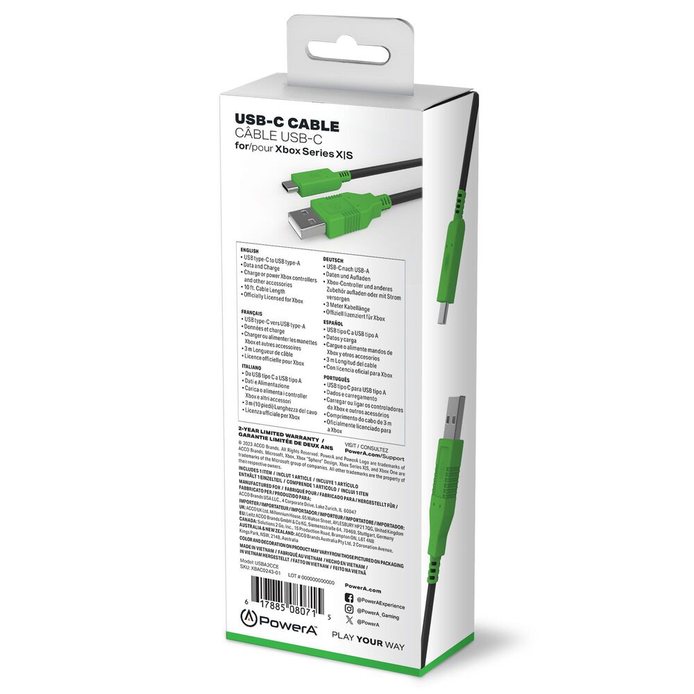 PowerA USB-C Cable Xbox Series X/S in Black, , large