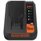 Black & Decker 20V Max 2 Amp Battery Charger in Black and Orange, , large