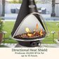 Cuisinart Chimenea Outdoor Propane Fire Pit in Black and Stainless Steel, , large