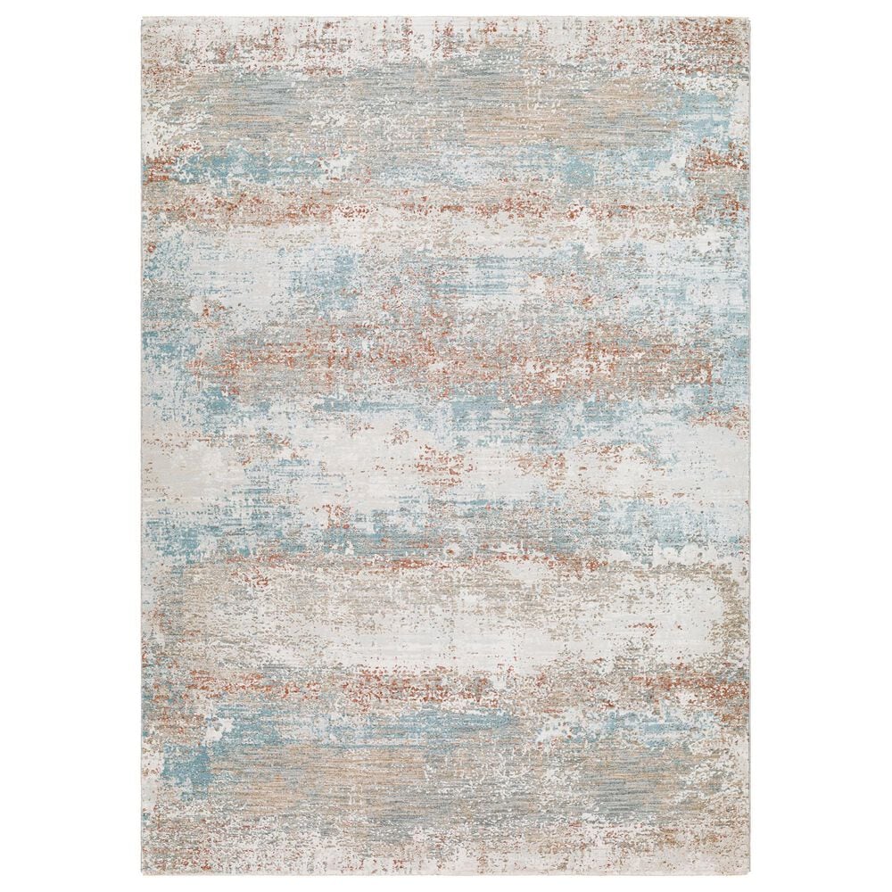Surya Brunswick 9" x 12"2" Blue, Taupe, Cream, Tan, Seafoam and Gray Area Rug, , large