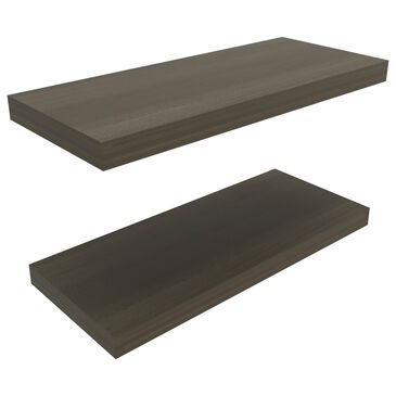 Hearth and Haven Ecco32" Floating Wall Shelf with Space-Saving Design in Olive (Set of 2), , large