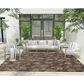Nourison Garden Oasis Floral Mocha 8" x 10" Indoor/Outdoor Area Rug, , large