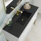 James Martin Vanities Mantova 47.3" Single Vanity in Glossy White and Champagne Brass with 3 cm Charcoal Black Composite Stone Top and Rectangular Sink, , large
