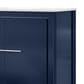 Lexora Home Lafarre 80" Double Bathroom Vanity in Navy Blue with 2 cm White Quartz Top and Rectangular Sinks, , large
