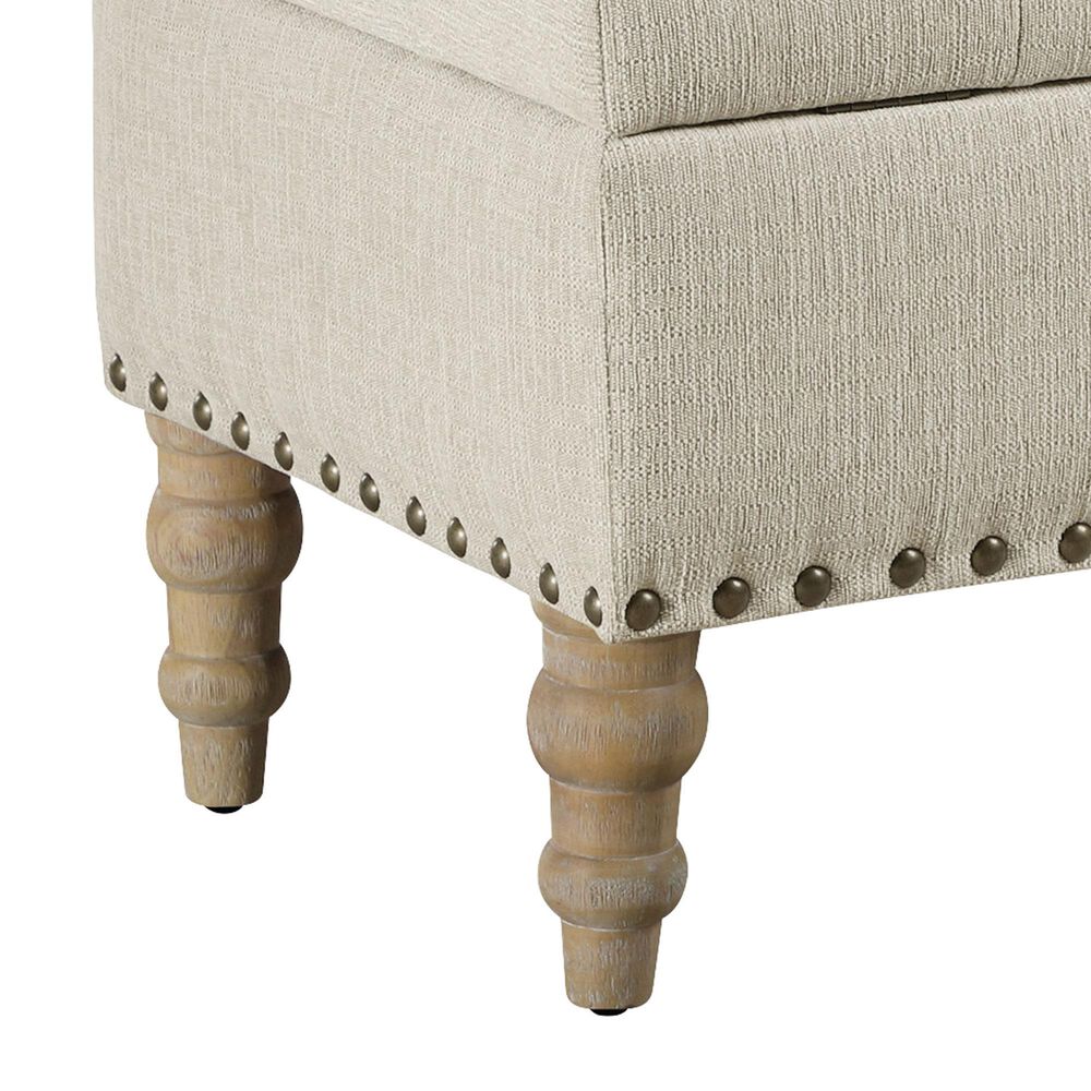 OSP Home Woodbury Storage Bench in Light Natural, , large