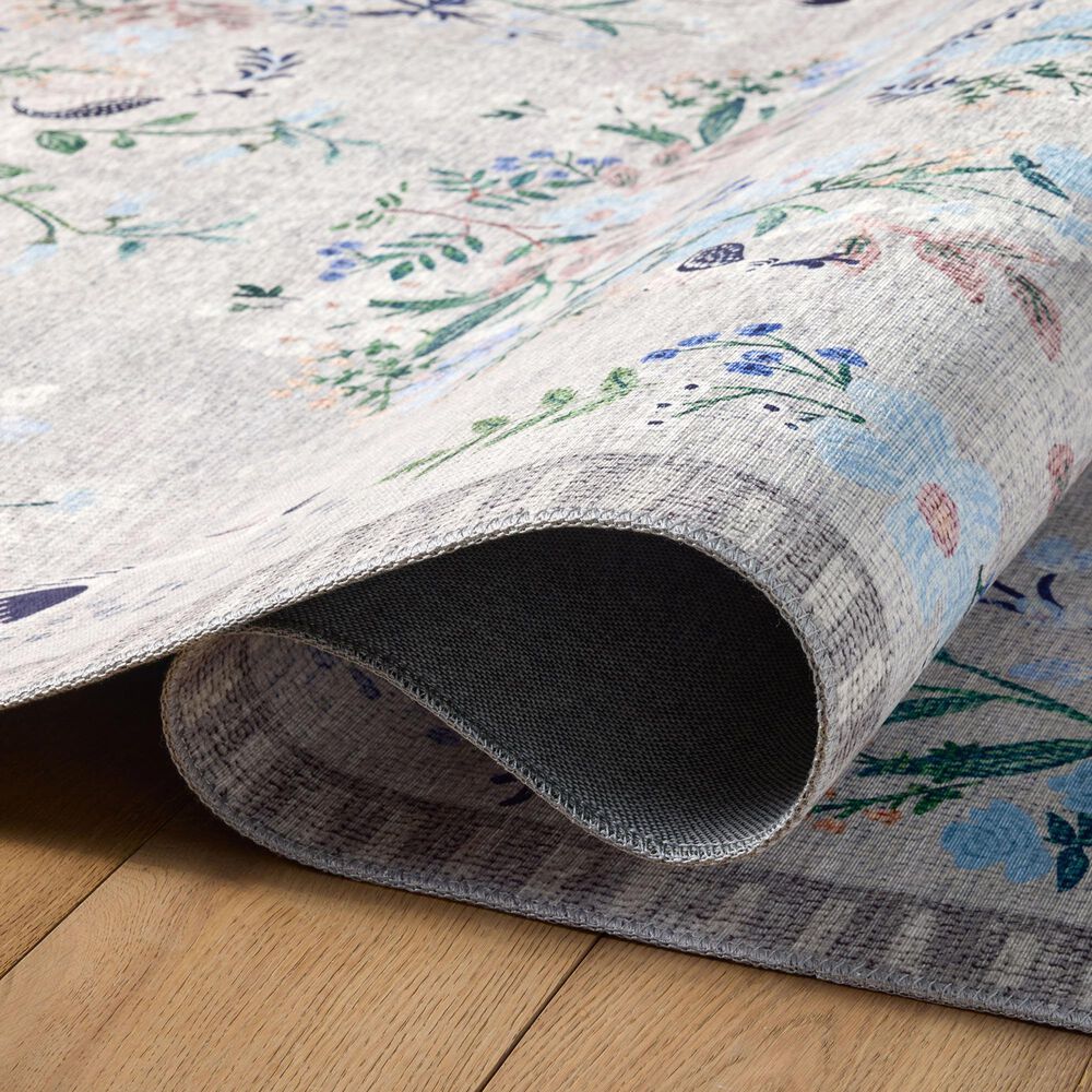 Rifle Paper Co. x Loloi Palais Luxembourg Stone and Grey 5' x 7'6" Area Rug, , large