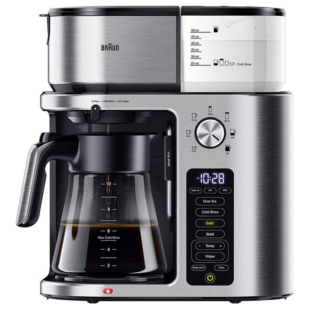 DeLonghi MultiServe Plus 10-Cup Coffee Maker with Cold Brew in Stainless Steel and Black, , large