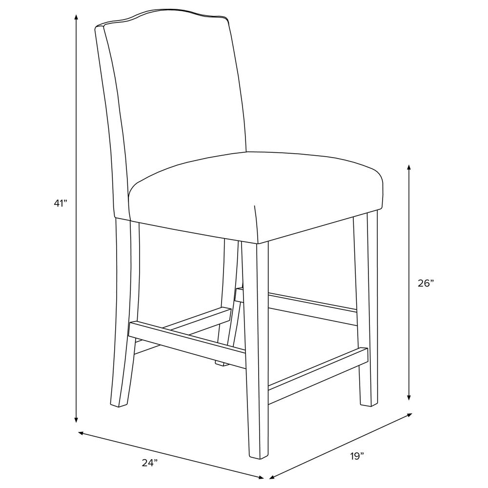 Skyline Furniture Counter Stool in Indian Blockprint Grey NFM