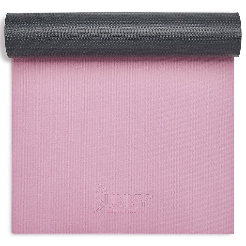Sunny Health &amp; Fitness Anti-Slip Dual Color Exercise Yoga Mat in Pink, , large