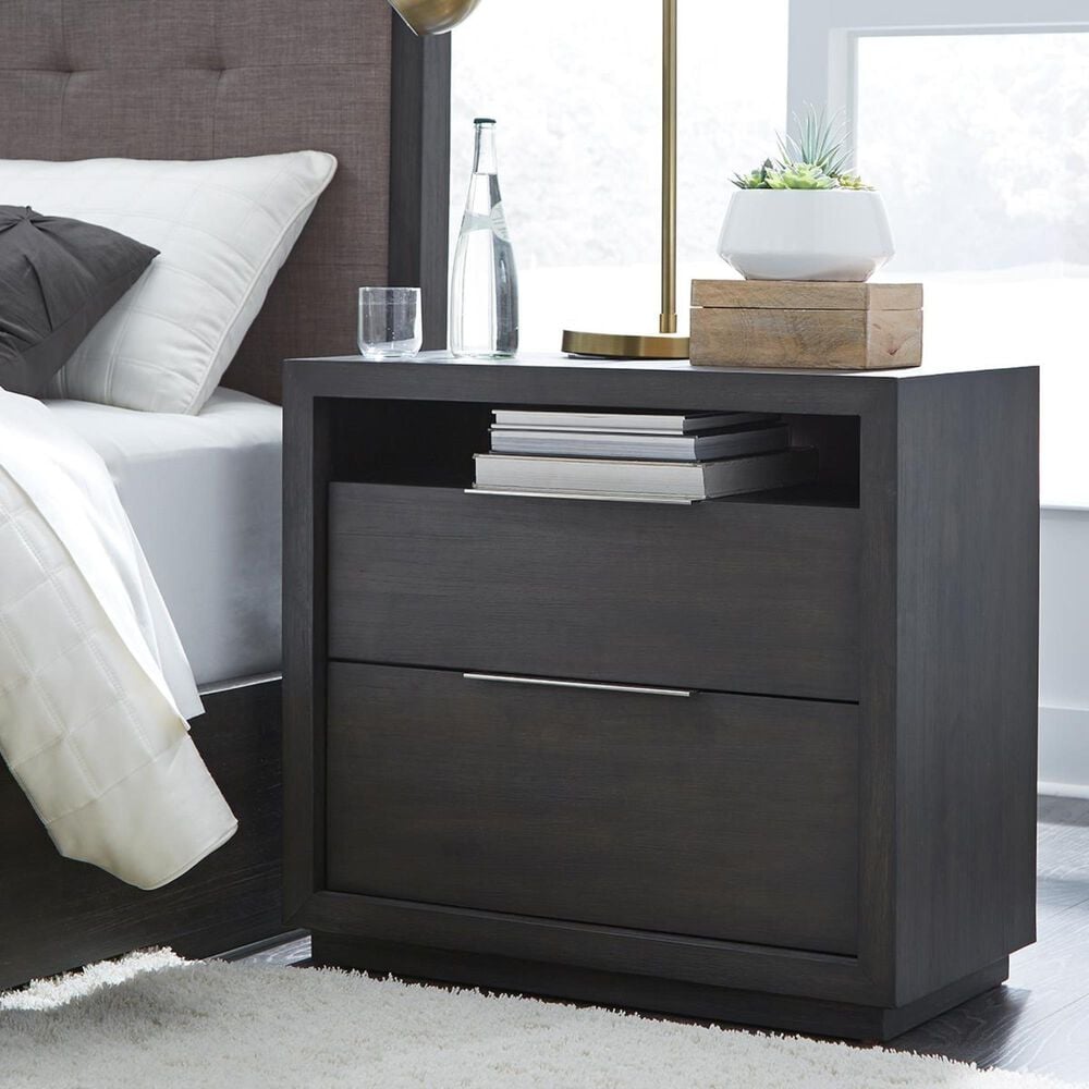 Urban Home Oxford 2 Drawer Night Stand in Basalt Grey, , large