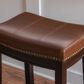 Linon Home Decor Claridge Counter Stool with Cognac Cushion in Dark Brown, , large
