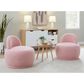 Lumisource Kimi Accent Chair in Pink Sherpa, , large
