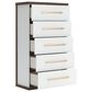 Ashley Kendanport 5-Drawer Chest in Dark Brown and Matte White, , large