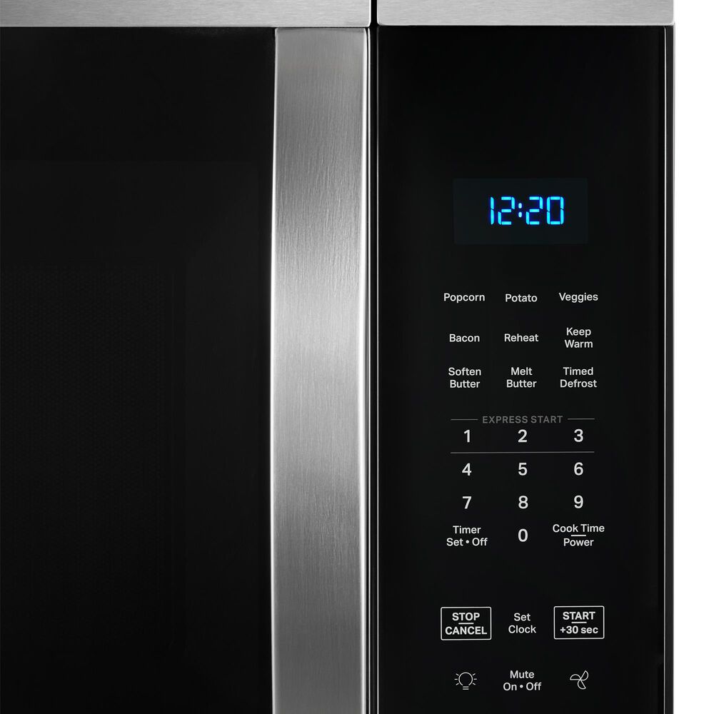 WHIRLPOOL 4-Piece Kitchen Package with 18.25 Cu. Ft. Top-Freezer Refrigerator and 5.3 Cu. Ft. Electric Range in Stainless Steel, , large