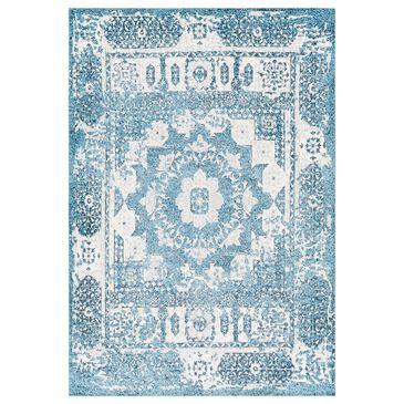 Surya Carpet, Inc. Lavadora 6"7" x 9" Ink Blue, Navy, Gray and Cream Area Rug, , large