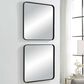 Uttermost Wall Mirror in Satin Black (Set of 2), , large