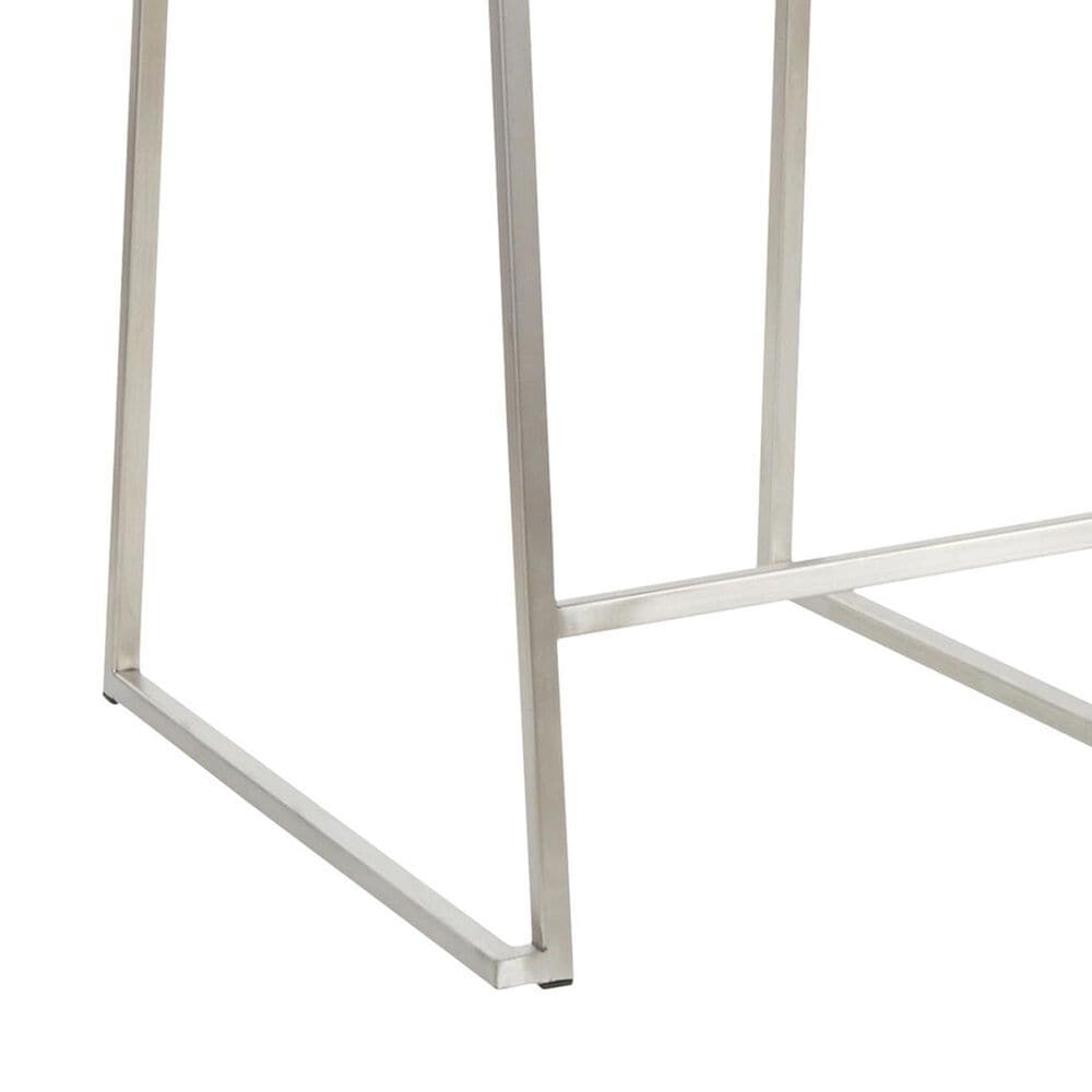 Lumisource Mara Counter Stool with Black Cushion in Stainless Steel &#40;Set of 2&#41;, , large
