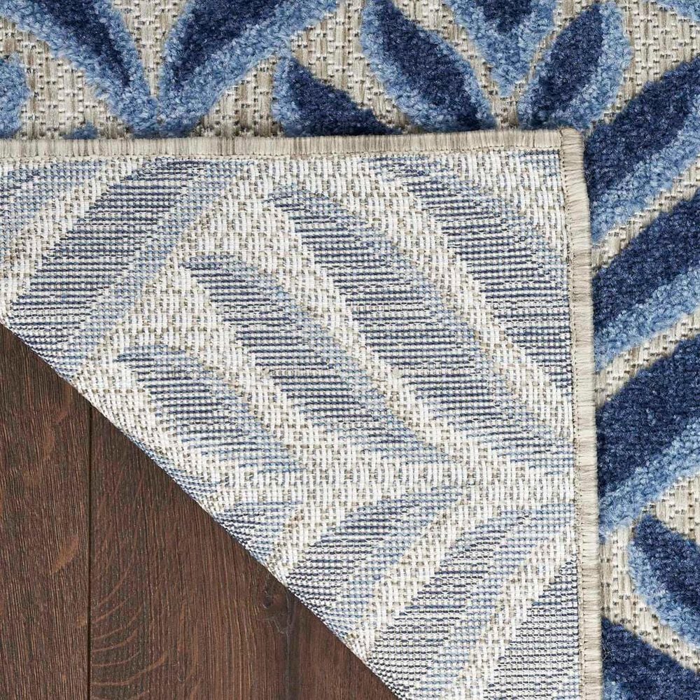 Nourison Aloha Floral 7&#39;10&quot; x 10&#39;6&quot; Blue Indoor/Outdoor Area Rug, , large