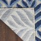 Nourison Aloha Floral 7"10" x 10"6" Blue Indoor/Outdoor Area Rug, , large