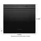 Fisher & Paykel 30" Electric Single Wall Oven with Digital and Knobs Control in Black, , large
